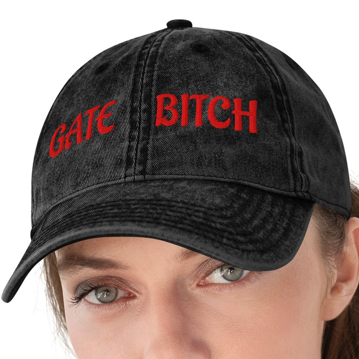 Gate Bitch Vintage Cotton Twill Hat Neon Spur