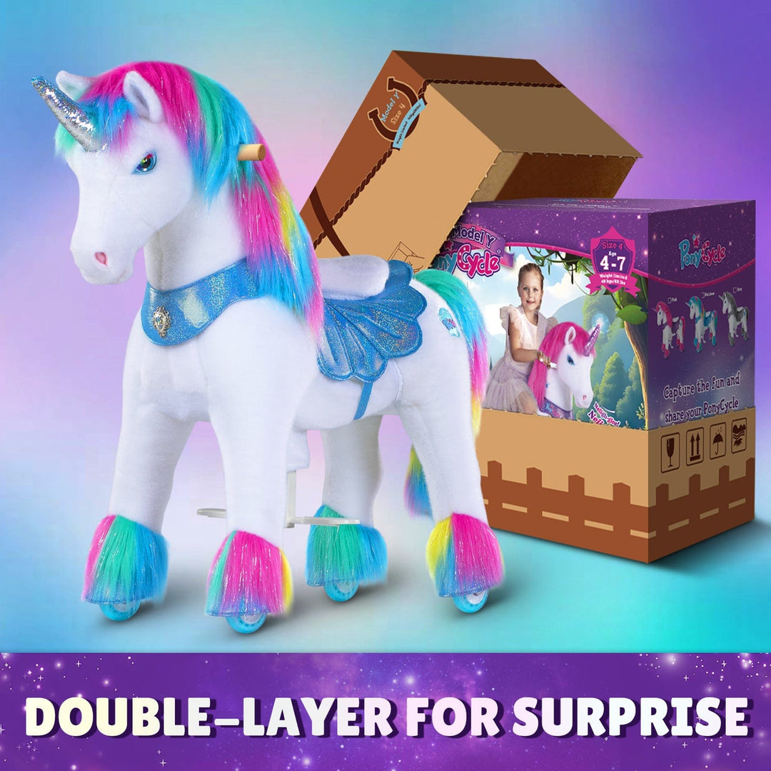 Ponycycle Model Y® Unicorn Ride-On Toy Age 4–7 – Rainbow PonyCycle, Inc.