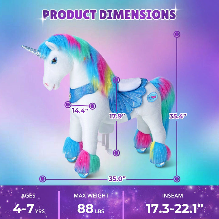 Ponycycle Model Y® Unicorn Ride-On Toy Age 4–7 – Rainbow PonyCycle, Inc.