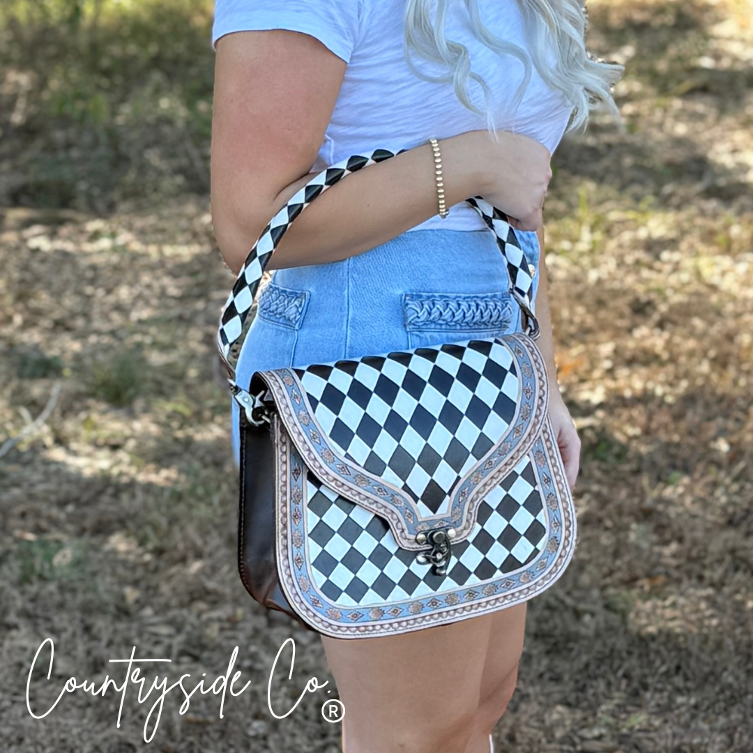 Zadie Tooled Leather Concealed Carry Handbag