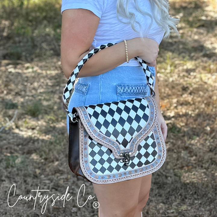 Zadie Tooled Leather Concealed Carry Handbag